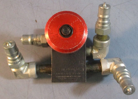 Parker SQ-400-S Colorflow Control Valve  w/ /Four H2-63 Hose Couplings