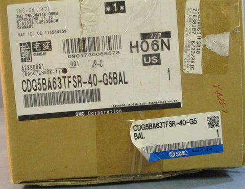 SMC CDG5BA63TFSR40G5BAL Dbl Acting Air Cylinder 40mm Stroke 63mm Bore
