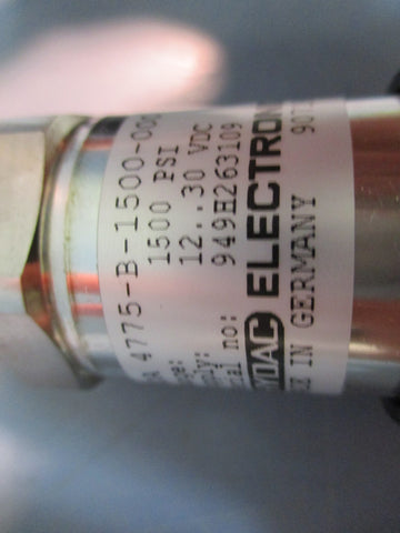 NIB HYDAC Electronics 4775B1500000 Pressure Transducer