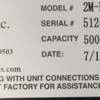 Bucher Dyna-Lift 2M-D1A-06-S Manual Adjustable Hydraulic Lift System 500lb Cap.