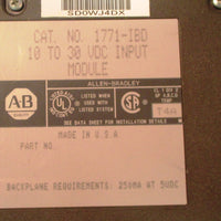Allen Bradley 1771-IBD 10 to 30 VDC Input Module Used