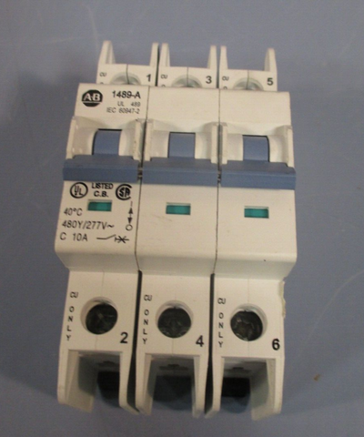 Allen Bradley 3 Pole Circuit Breaker Ser. A 1489A3C100
