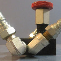 Parker SQ400S Colorflow Control Valve  w/ /Four H263 Hose Couplings