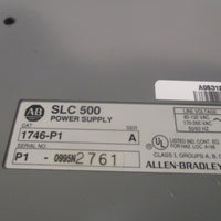 ALLENBRADLEY SLC 500 POWER SUPPLY SER. A 1746P1