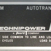 Technipower Type W30M Variable Autotransformer 0140V Load 30A