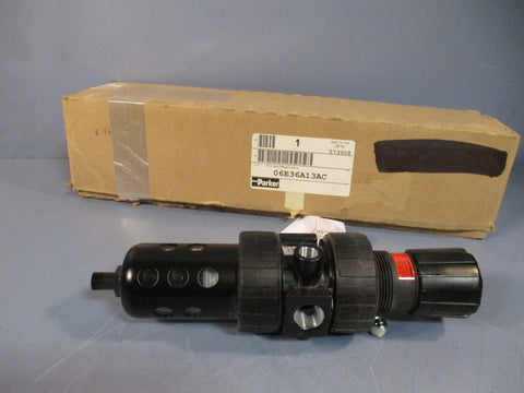 Parker OneUnit Combo Compressed Air Filter/Regulator, 1/2" NPT 06E36A13AC