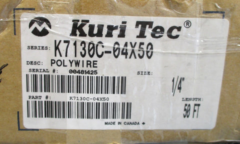 Box 22+ Feet Kuri Tec K7130C04x50 Polywire Heavy Wall PVC Food Grade Hose NIB