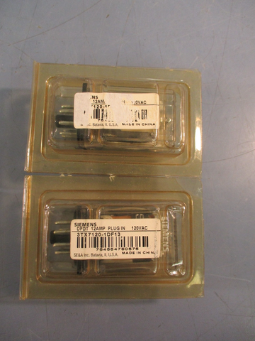 LOT OF (2) SIEMENS 3TX71201DF13 RELAY ICE CUBE 120VAC, 10A 8 PIN