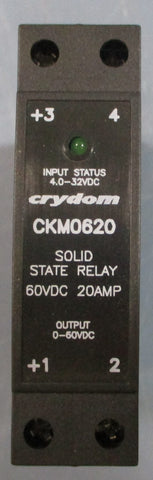 Crydom CKM0620 Solid State Relay 60VDC 20A Output, 432VDC Input