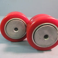 Swivel-EAZ Caster Wheel Red Lot of Two W-420-SWF-1/2