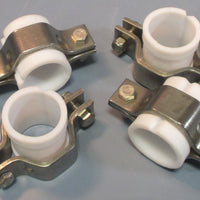 Lot 4 Tube Hangers 11/2" 1.5" PVC Insert and Coated Steel w/ Hardware NWOB