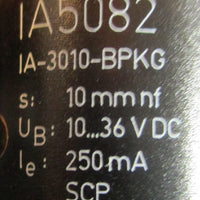 Ifm Efector IA5082 Inductive Sensor IA3010BPKG 1036VDC, 250mA, S: 10mm nf