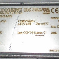 Sew Eurodrive DRE90L4/FG 3 Phase Motor 60 Hz 1740 RPM 1" Shaft Dia