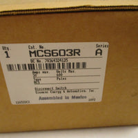Siemens Disconnect Switch MCS603R Ser. A 30 AMP 600V NEW IN BOX
