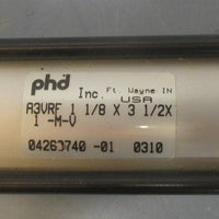 PHD A3VRF 1 1/8 x 3 1/2 x 1 MV Pneumatic Air Cylinder 31/2" Stroke New