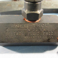 LOT OF (4) PNEUTROL FLUID N20S 1/4" FNPT FLOW CONTROL VALVE STEEL 5000 PSI