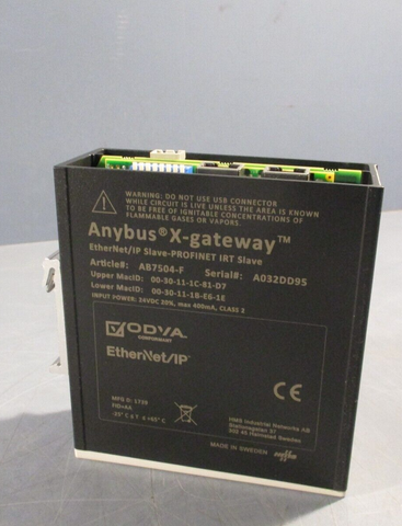 HMS Networks Anybus X-gateway – EtherNet/IP Adapter PROFINET-IRT Slave AB7504-F