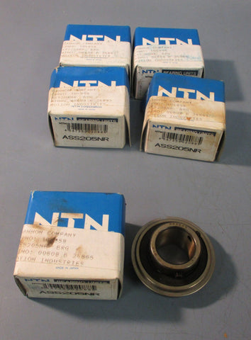 NTN Bearing Units ASS205NR Insert Bearing 25mm Bore 2.0472" OD 1.063" W Lot of 5