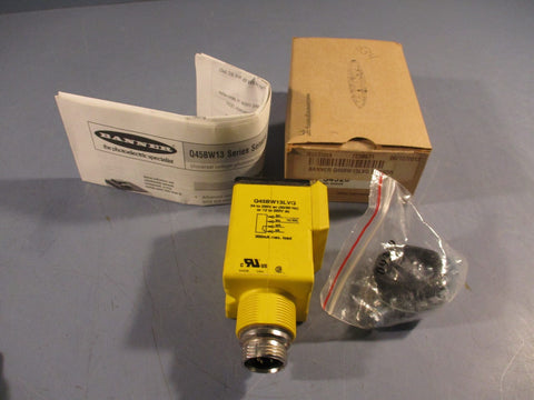 BANNER Q45BW13LVQ, 54326 Retroreflective Photoelectric Sensor 0.08 to 9 m Range
