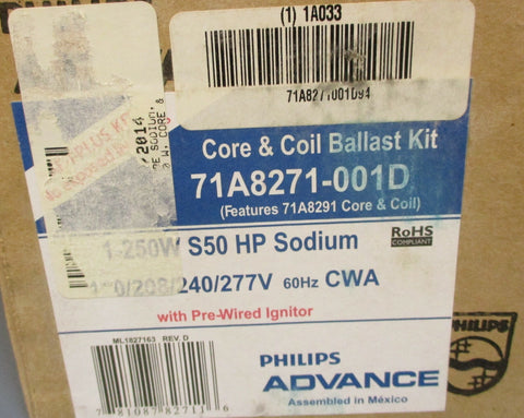 Philips Advance 71A8271001D Core & Coil Ballast Kit 1250W S50 HP Sodium