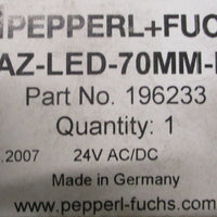 (Lot of 2) Pepperl + Fuchs VAZLED70MMRD Red Light Module 24VAC/DC 196233