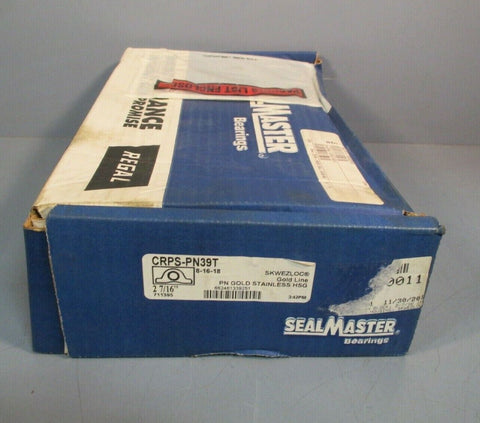 SealMaster 2-Bolt Pillow Block Bearing 2 7/16" PN GOLD SS CRPS-PN39T