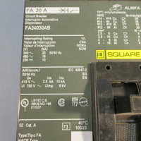 SQUARE D FA24030AB 30 AMP I-LINE CIRCUIT BREAKER 480 VAC / 250 VDC 2 POLE