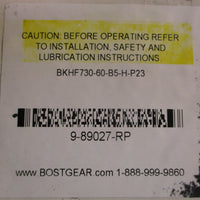 Boston Gear BKHF73060B5HP23 Gear Reducer 60:1 Ratio 1.33 HP 17/16" Bore