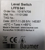 Baumer LFFS 041 Level Switch 11101289 12-36V/70mA In, 50mA Max Out, 101974706