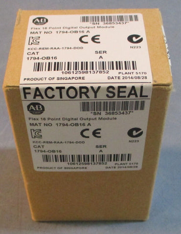 Allen Bradley 1794-OB16 Ser A Flex 16 Point Digital Output Module Factory Sealed