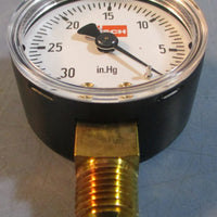 Busch 545.006.01 Vacuum Gauge 030 in.Hg 2" Face Dia 11/8" W