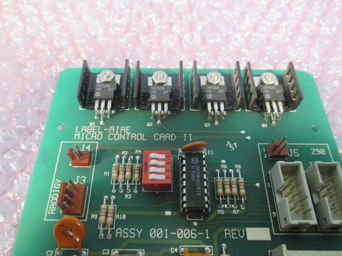 LABEL-AIRE Micro Control Card II Serial# 3329508 ECL 001-006-1