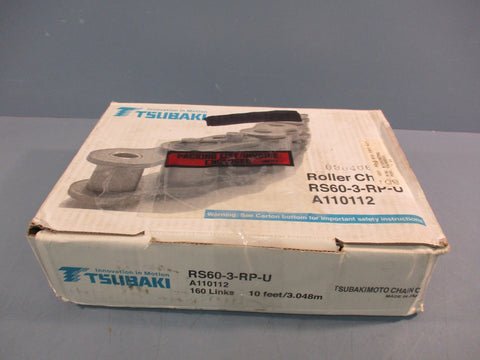 TSUBAKI 10 Feet 3.048m Roller Chain RS60-3-RP-U, 160 Links A110112