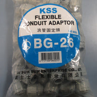 KSS 0615 Flexible 3/4" Conduit Adaptor BG26 Nylon 66 Grey 50pcs New