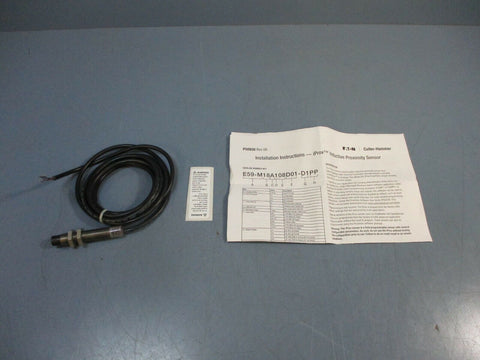 Eaton E59-M18A108D01-D1PP iProx Inductive Proximity Sensor 6-48VDC 300mA 2M