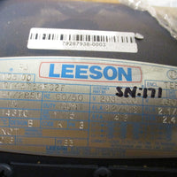 Leeson C143T34FC2E Electric Motor 208230/460V, 3450/2850 RPM 1.5 Hp 120105.00