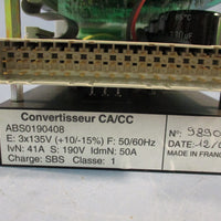 GEC ALSTHOM PARVEX ABS ABS0190408 CONVERTISSEUR CA/CC 50/60Hz CONVERTER