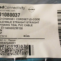 Molex 1201080037 BradConnectivity Cordset E11A06002M150 15 Meters Long Lot of 2
