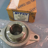 NIB IPTCI Stainless SNASFL 207 23 2 Bolt Flange Bearing 1-7/16"