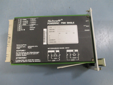 Schroff Powerpac PSM Single Power Supply PSM-105