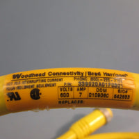 Woodhead 339020A01F0301 9 Pin Male/Female Cordset 7 Amp, 600V