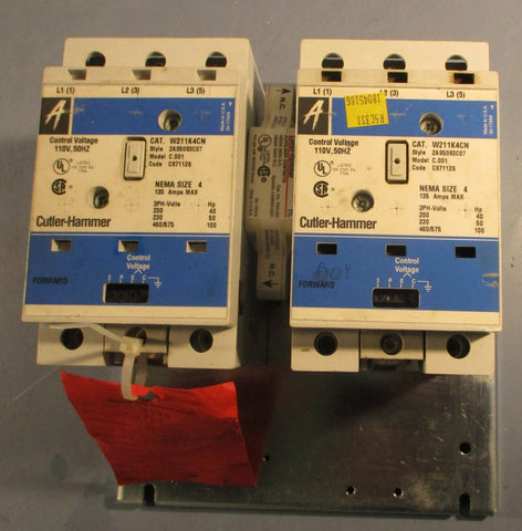Cutler Hammer W211K4CN Reversing Contactor C.001 3PH W201K4CN
