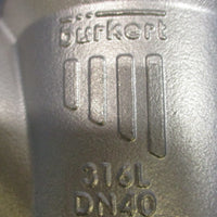 Burkert 2100 Angled Pneumatic Actuated Valve w/ 8691 Single Act Pilot 24V 8801