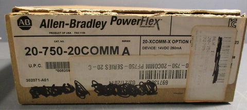 Allen Bradley 20-750-20COMM Ser A Option Card Powerflex 14VDC 250mA