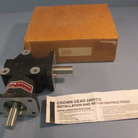 Crown Zero-Max C204806 Two-Way Right Angle Gearbox 2:1 Ratio 3/4" Shaft Dia