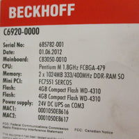 Beckhoff C6920-0000 PLC Module Pentium M 1.8GHz FCBGA-479 24V DC