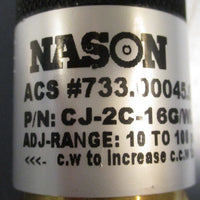 Nason CJ-2C-16G/WL115 Field Adjustable Low Pressure Switch 10-100 PSI