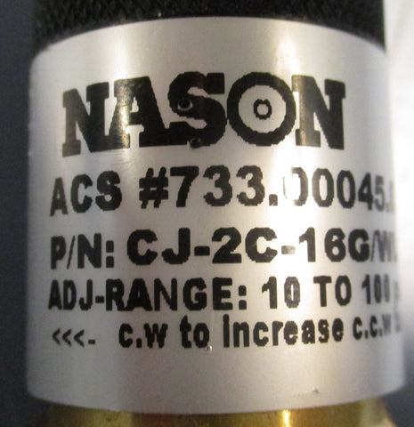 Nason CJ-2C-16G/WL115 Field Adjustable Low Pressure Switch 10-100 PSI