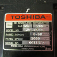 Toshiba DC Brushless Servo Motor 13M1-0200E 200W 3000RPM NEW