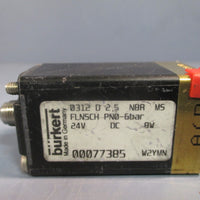 Burkert Type 0312 Solenoid Valve TYPE 2.5 NBR MS FLNSCH 24V PN06 BAR 00077385